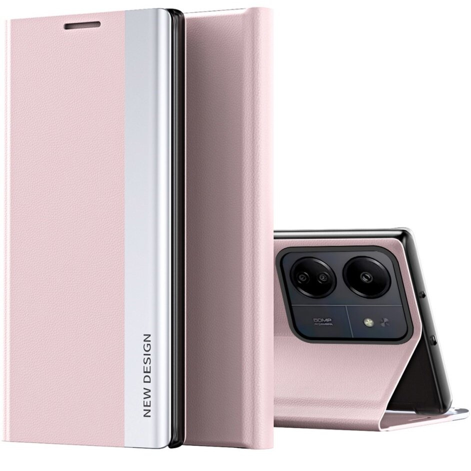 Klapphülle Für Xiaomi Redmi 13c / Poco C65, Seitlich Magnetisch, Pink
