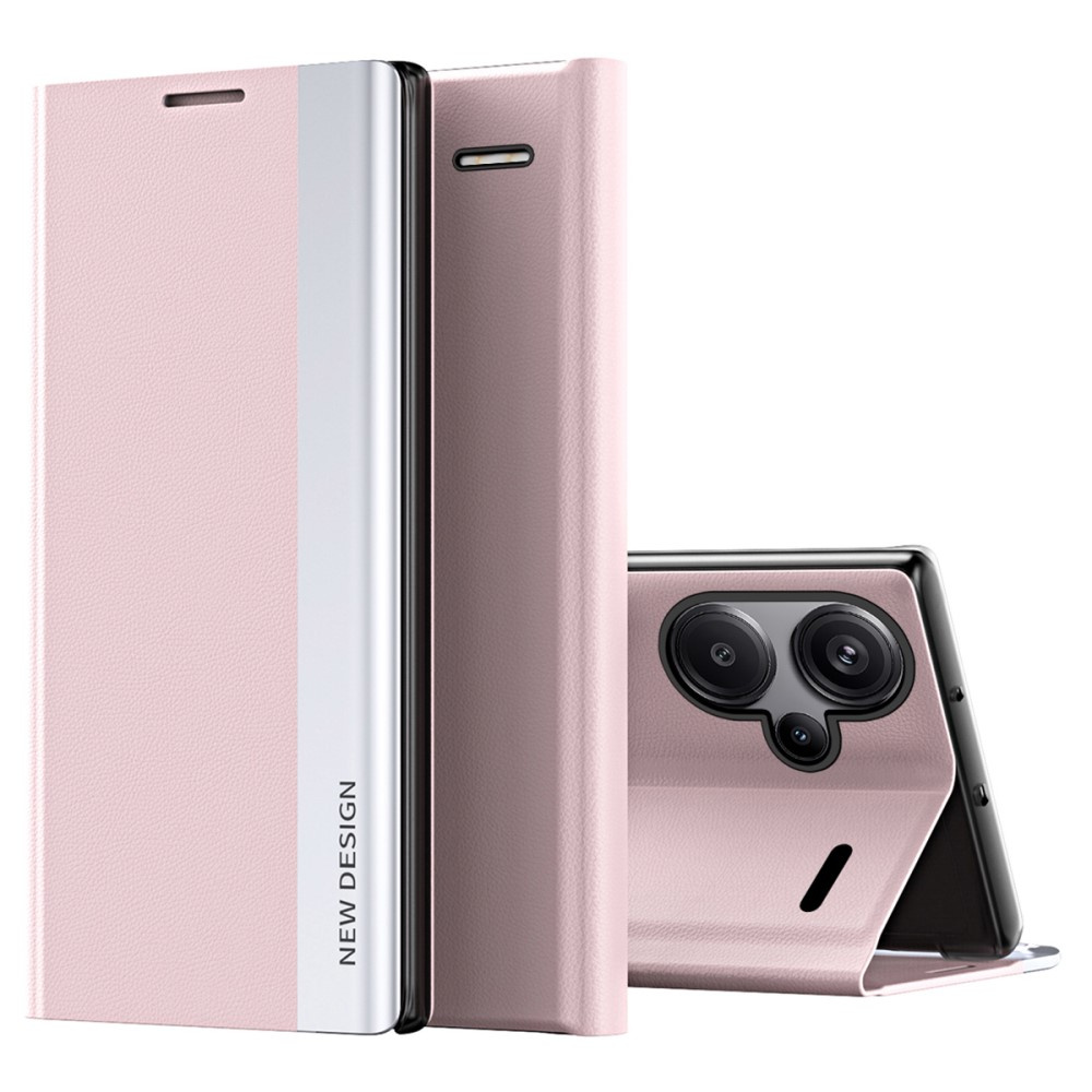 Klapphülle Für Xiaomi Redmi Note 13 Pro+, Seitlich Magnetisch, Pink