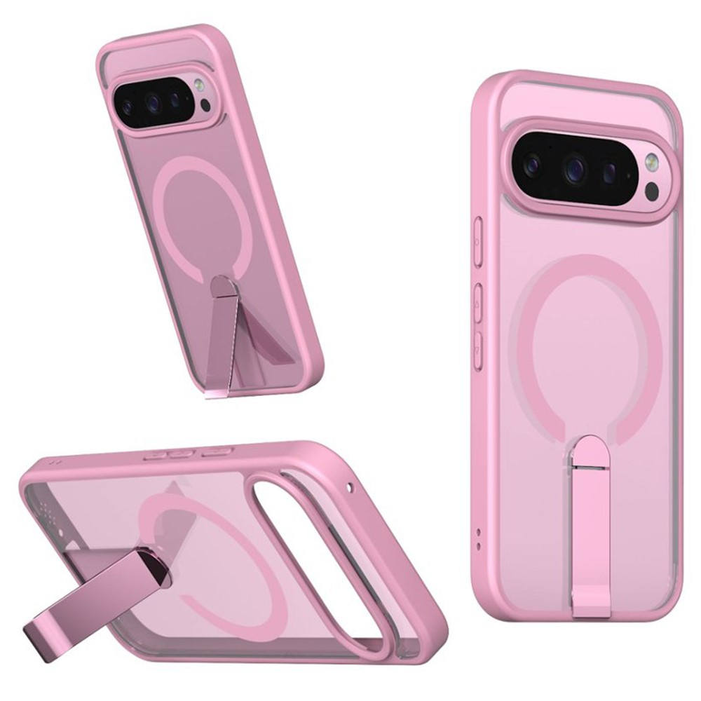 Google Pixel 10 Pro Xl Fusion Hybrid Magsafe Hülle Mit Ständer, Pink