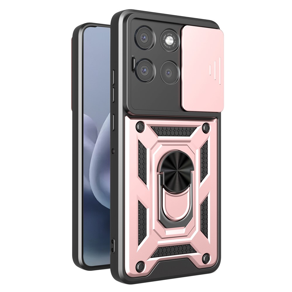 Gepanzerte Schutzhülle Für Motorola Moto G77 / G67, Camshield Slide, Pink