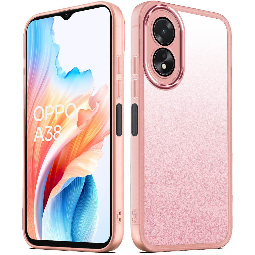 Oppo A38 / A18 Hülle, Glitzerpuder, Rosa