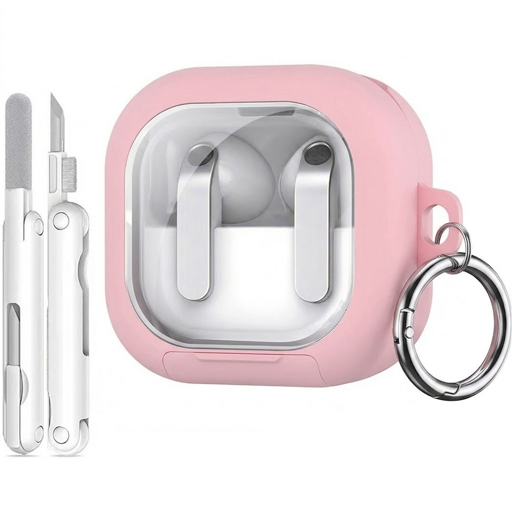 Samsung Galaxy Buds4 / Buds4 Pro Ladecase Mit Karabiner Und Reinigungsset, Pink