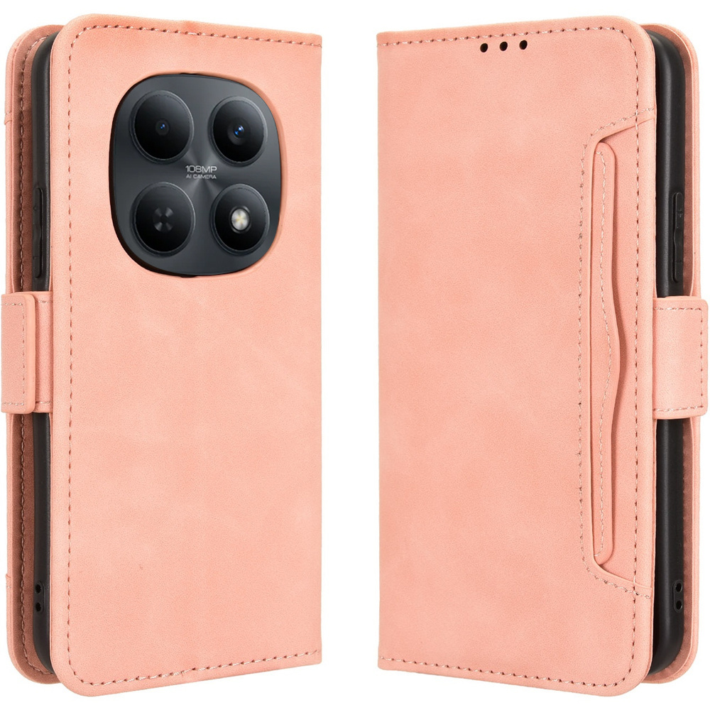 Klapphülle Für Xiaomi Redmi Note 15 5g / Poco M8 5g, Mit Kartenfach, Pink