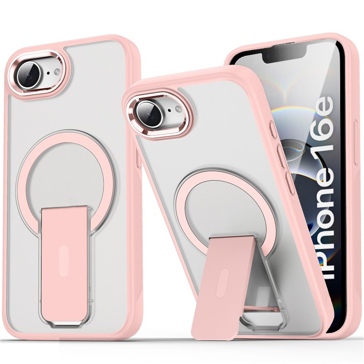 Hülle Für Iphone 17e/16e, Mit Ständer, Matt, Für Magsafe, Pink