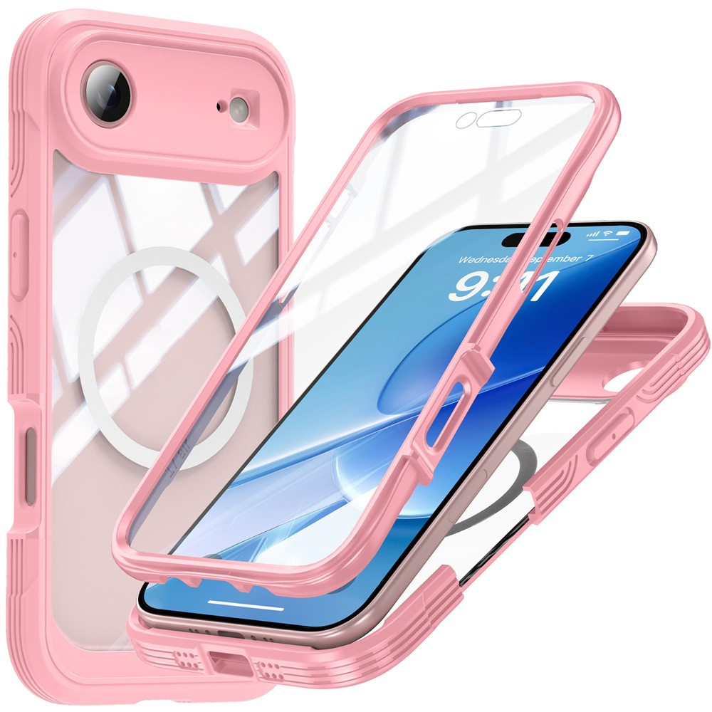 Iphone Air Hülle, Stoßfest, Mit Glas, Für Magsafe, Pink