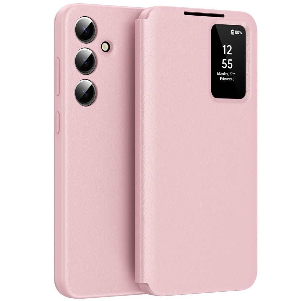 Samsung Galaxy A56 5g Smart View Hülle Mit Kartenfach, Pink