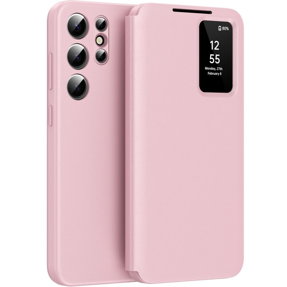 Samsung Galaxy S25 Ultra Smart View Wallet Flip Case, Pink
