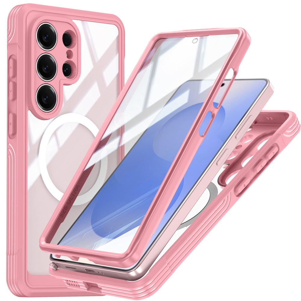 Samsung Galaxy S26 Ultra Stoßfeste Hülle Mit Glas Für Magsafe, Pink