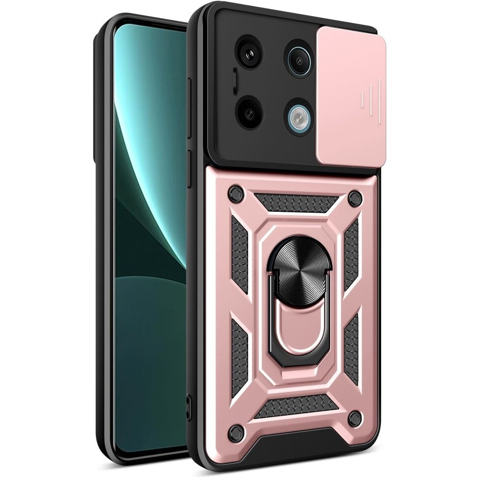 Schutzhülle Mit Schutzfunktion Für Xiaomi Redmi Note 13 Pro 5g, Camshield Slide, Pink