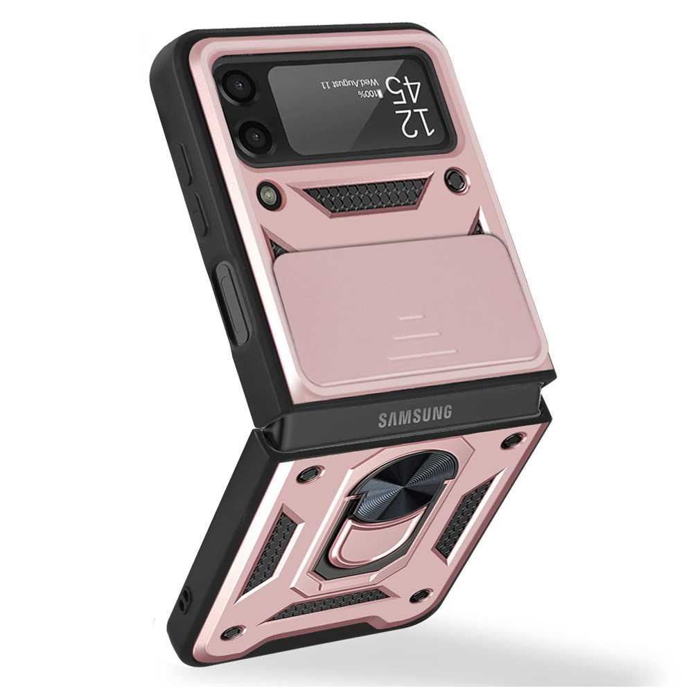 Schutzhülle Mit Schutzfunktion Für Samsung Galaxy Z Flip 4 5g, Camshield Slide, Pink