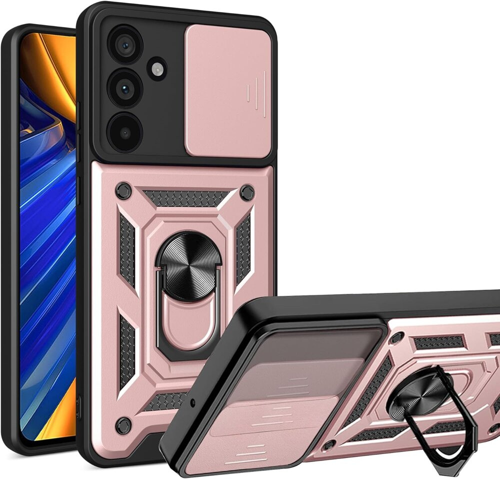 Schutzhülle Mit Schutzfunktion Für Samsung Galaxy M55 5g, Camshield Slide, Pink