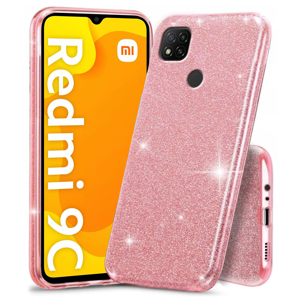Glitzerhülle Für Xiaomi Redmi 9c, Pink