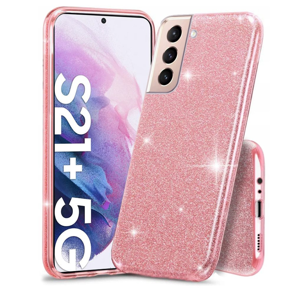 Glitzerhülle Für Samsung Galaxy S21+ Plus, Pink