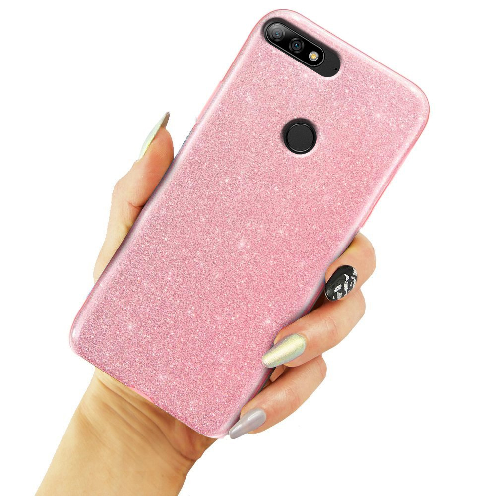 Glitzerhülle Für Huawei Y7 2018, Pink
