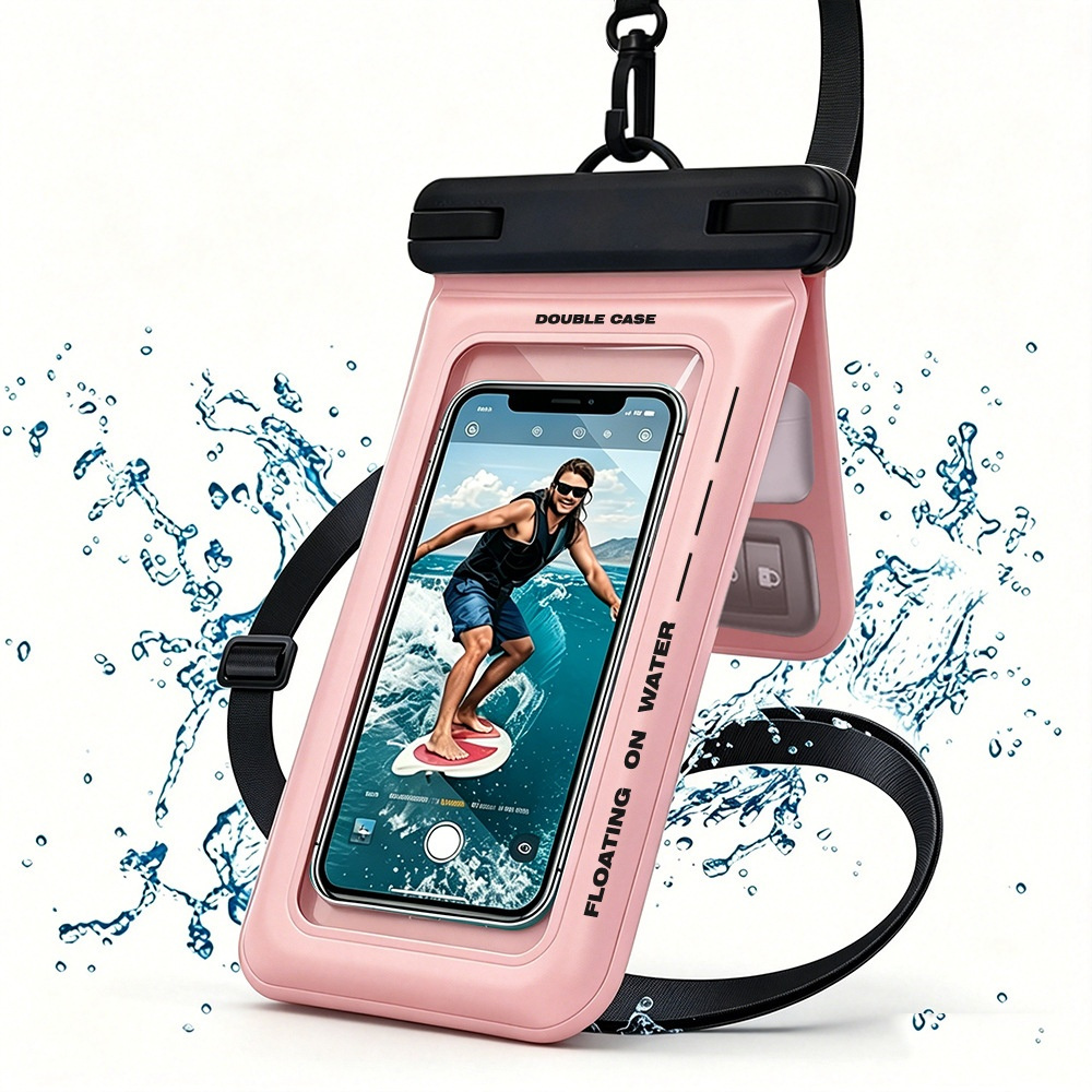 Ipx8 Wasserdichte Handyhülle, Universell, Mit Tragegurt, Pink
