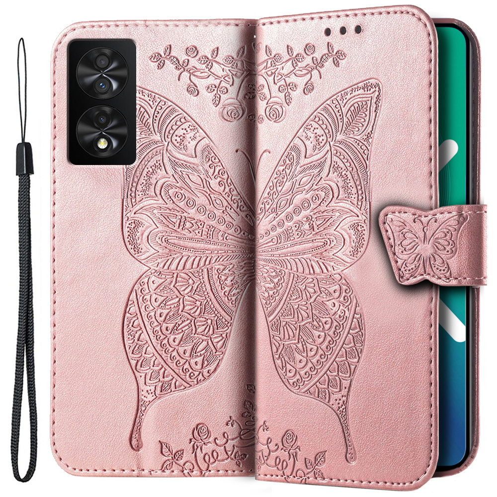 Tcl 40 Nxt Paper Butterfly Flip Case, Roségold