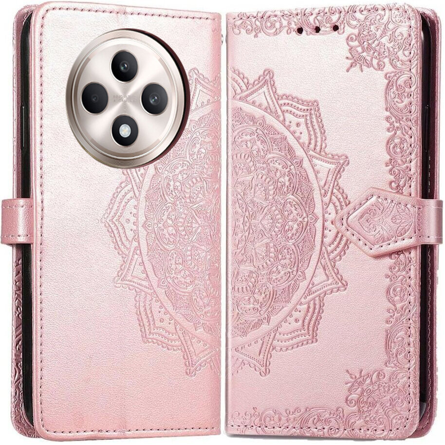 Klapphülle Für Oppo Reno 12fs / 12f, Mandala, Roségold