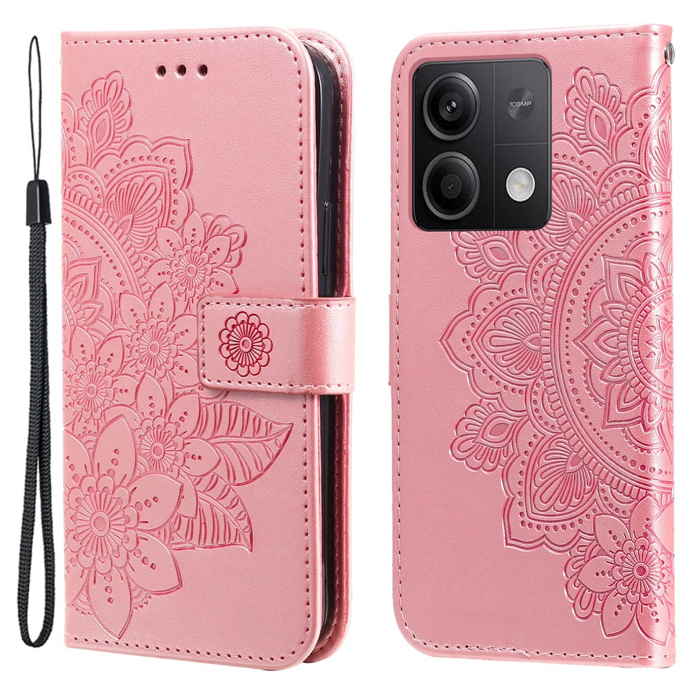 Klapphülle Für Xiaomi Redmi Note 13 5g, Mandala, Roségold