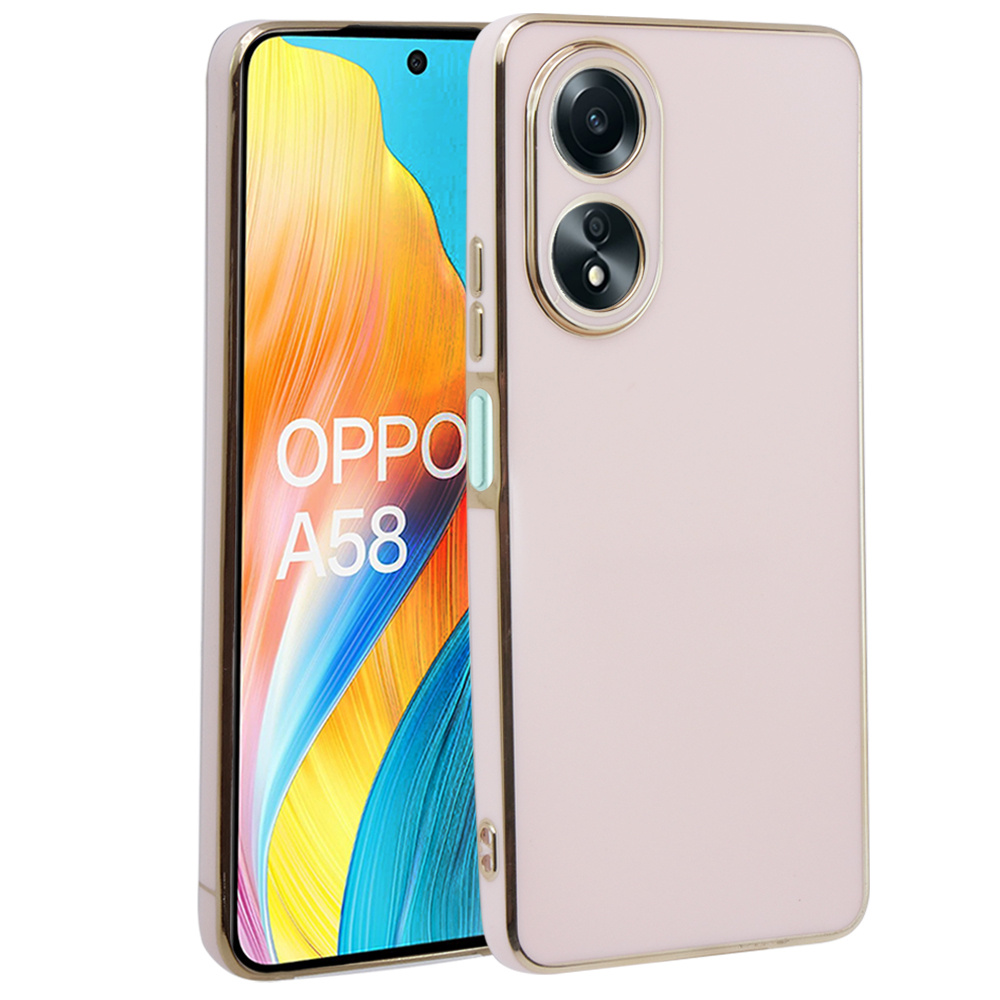 Oppo A58 4g Hülle, Glamour Camshield, Roségold