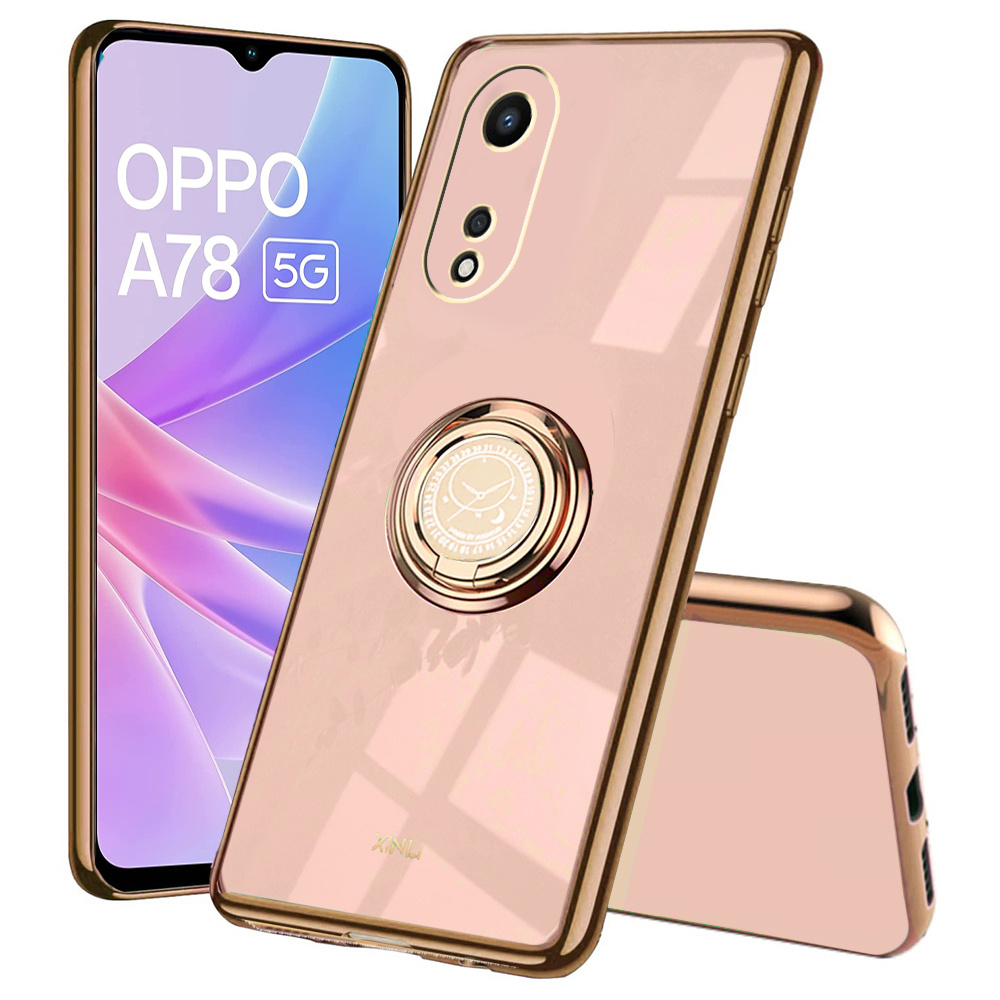 Schutzhülle Für Oppo A78 5g, Electro Ring, Roségold