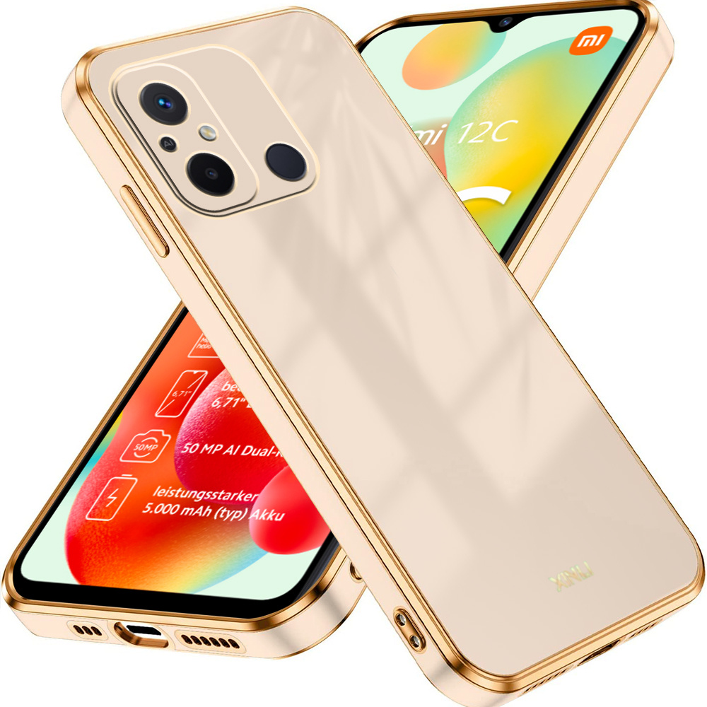 Hülle Für Xiaomi Redmi 12c, Glamour Camshield, Roségold