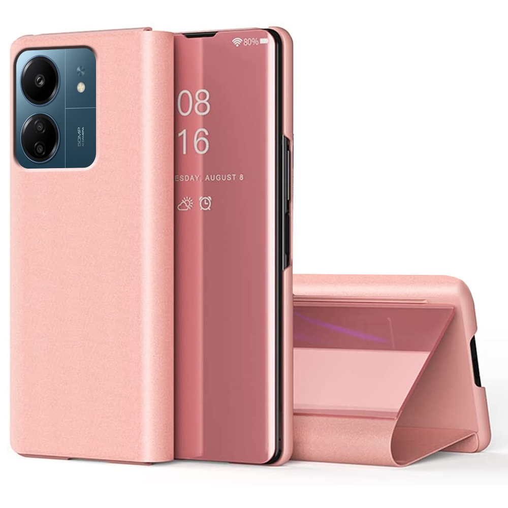 Schutzhülle Für Xiaomi Redmi 13c / Poco C65, Clear View, Roségold