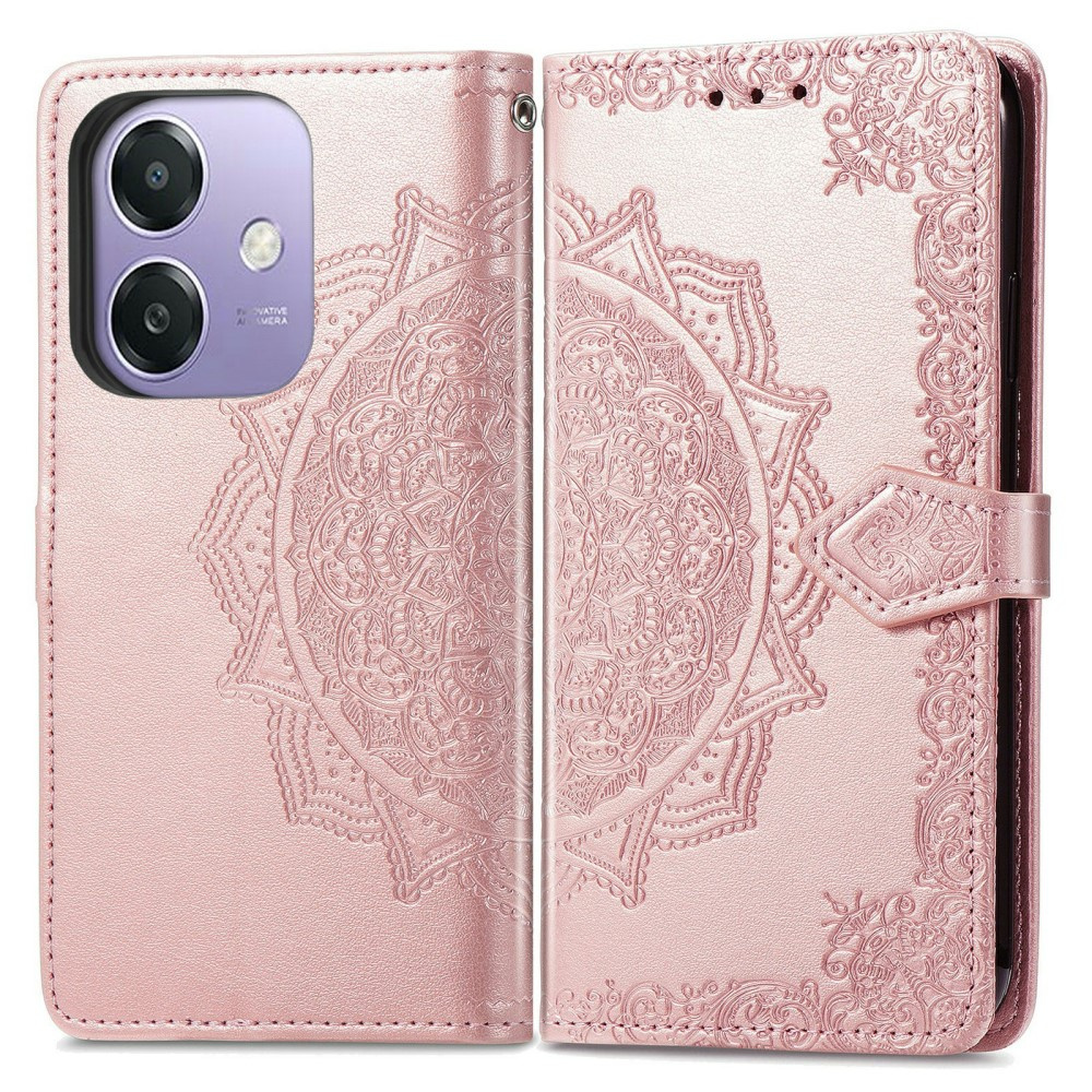 Klapphülle Für Oppo A40 / Oppo A40m, Mandala, Roségold
