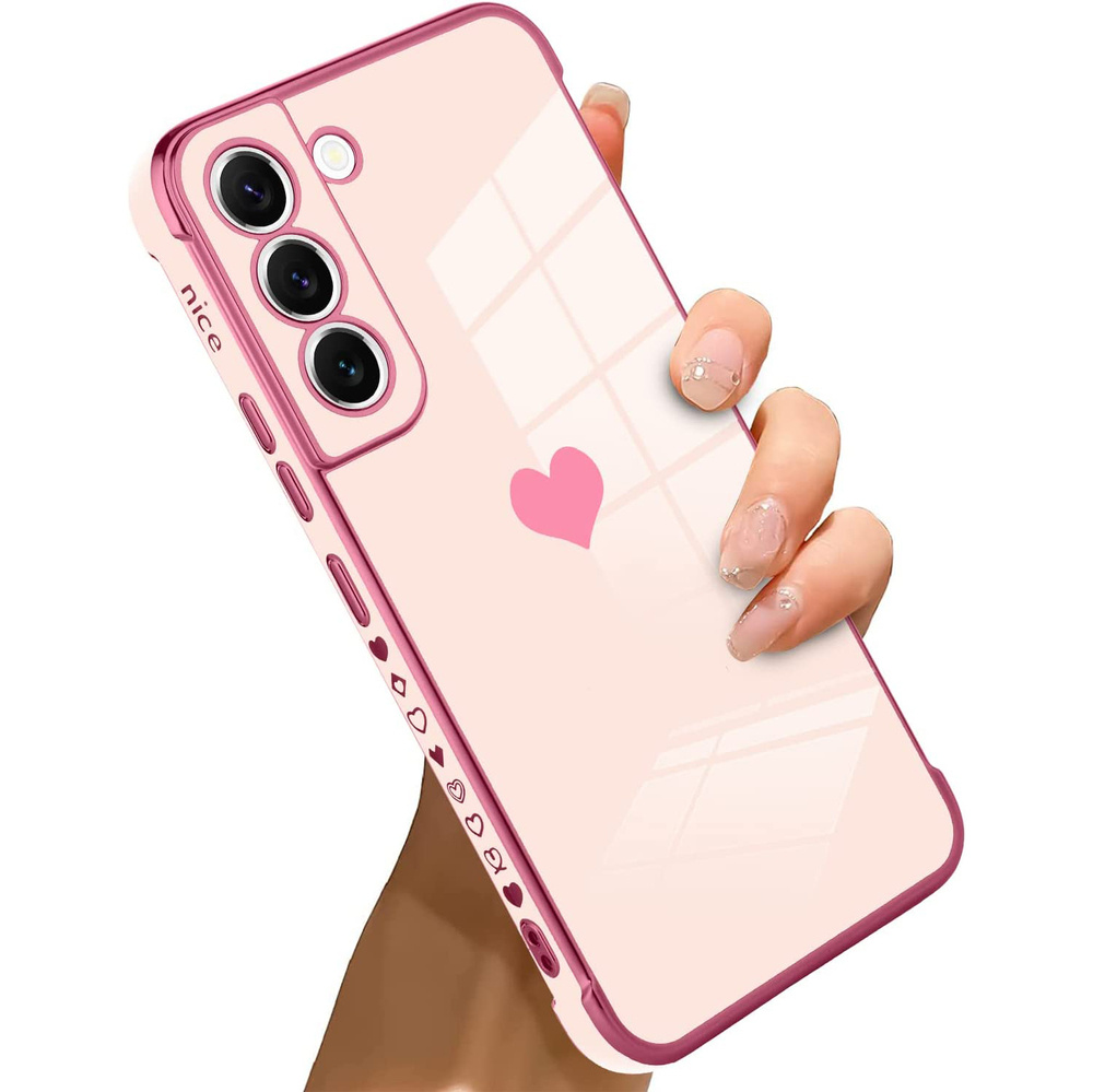 Hülle Für Samsung Galaxy S22, Electro Heart, Roségold
