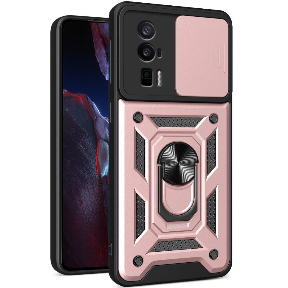 Gepanzertes Gehäuse Für Xiaomi Poco F5 Pro, Camshield Slide, Roségold