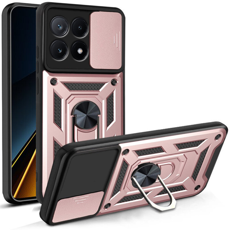 Schutzhülle Mit Schutzfunktion Für Xiaomi Poco X6 Pro 5g, Camshield Slide, Roségold