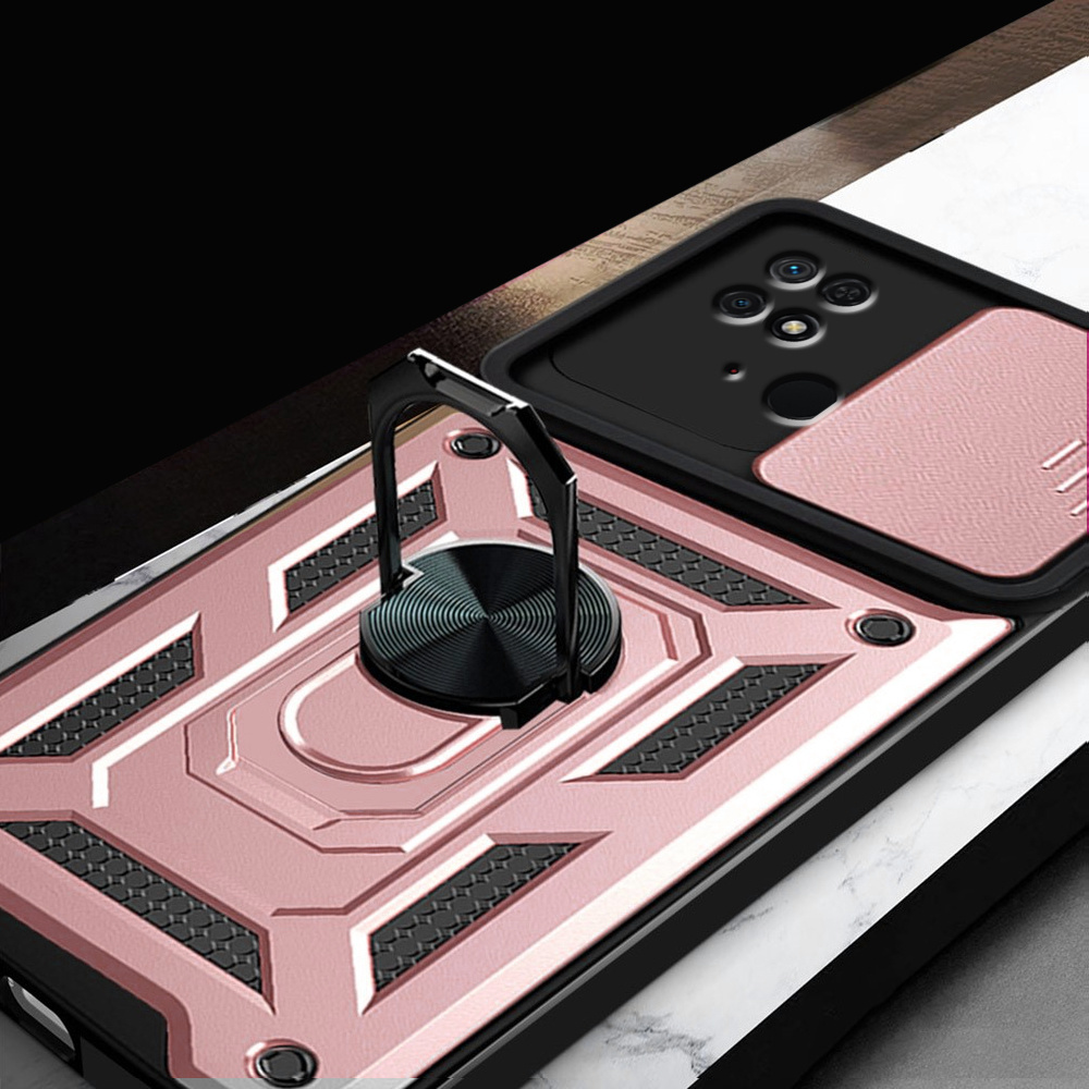 Gepanzertes Gehäuse Für Xiaomi Redmi 10c, Camshield Slide, Roségold
