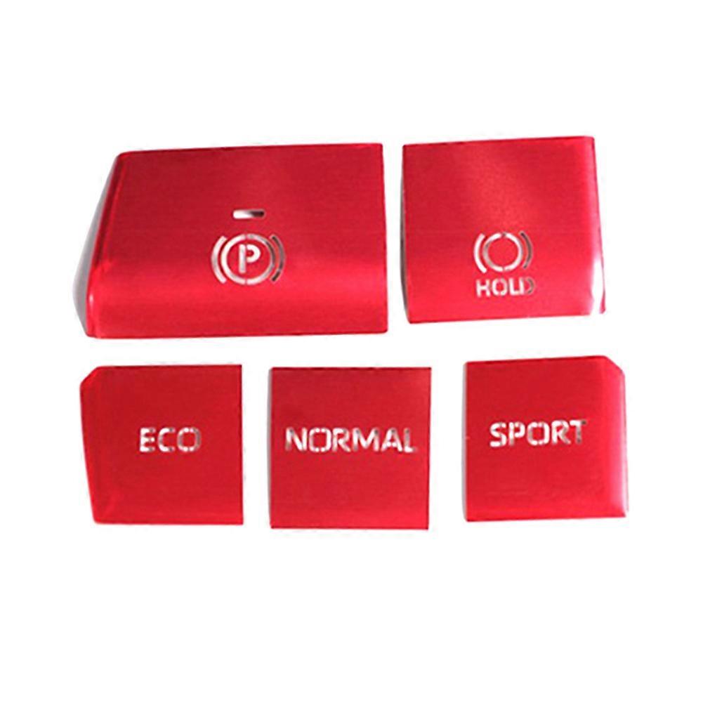 5pcs Red Control Multimedia Button Cover Trim Aufkleber Zubehör Für 2019-2021