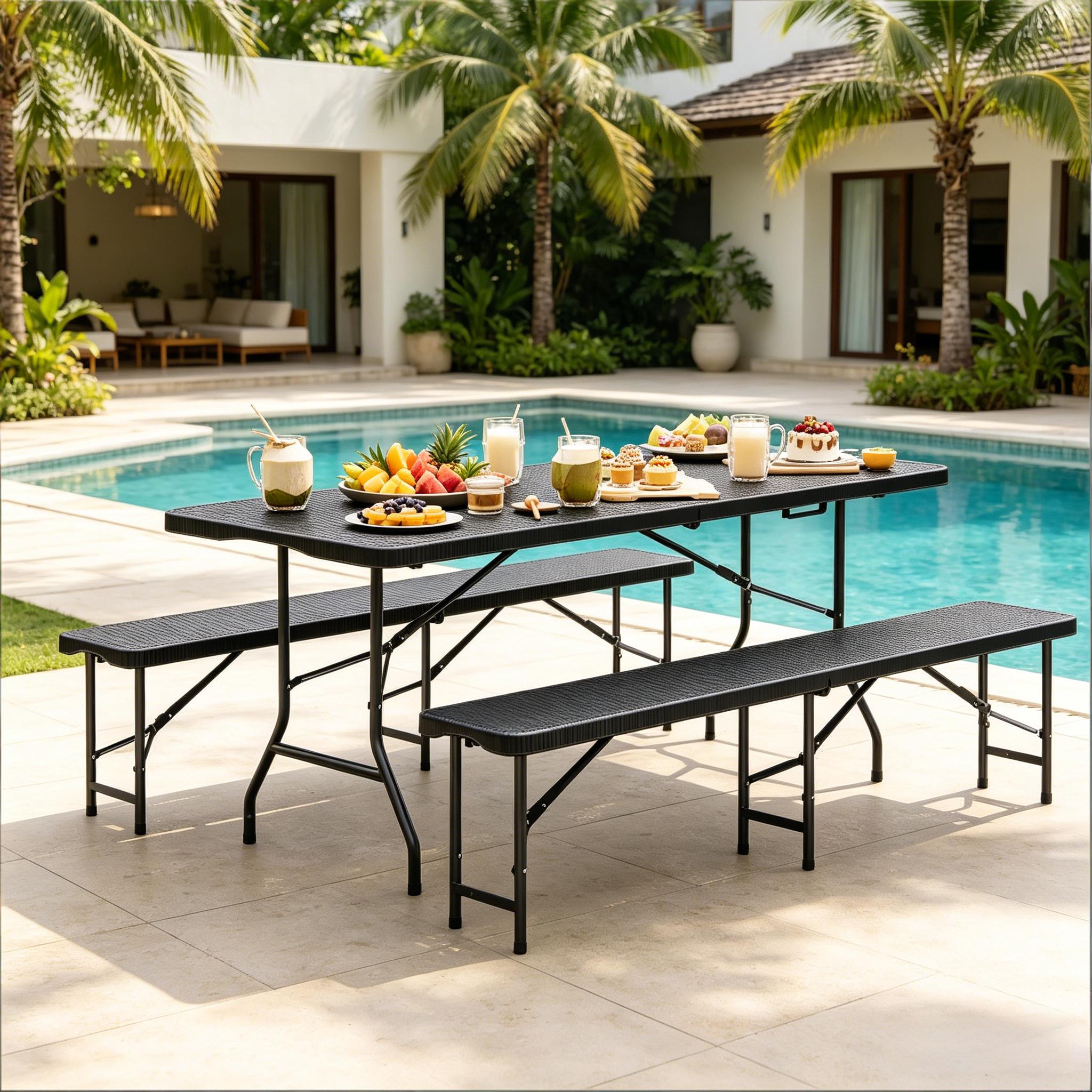 Bier Gartenmöbel Set, Klappbar Gespräch Möbel Set, Patio Möbel Set, Plätze Möbel Set, Möbel Set