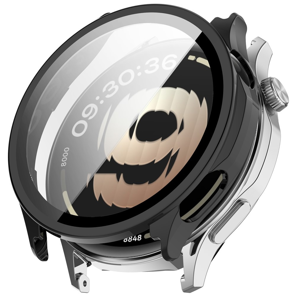2-in-1-hülle + Schutzglas Für Oppo Watch S, Schwarz