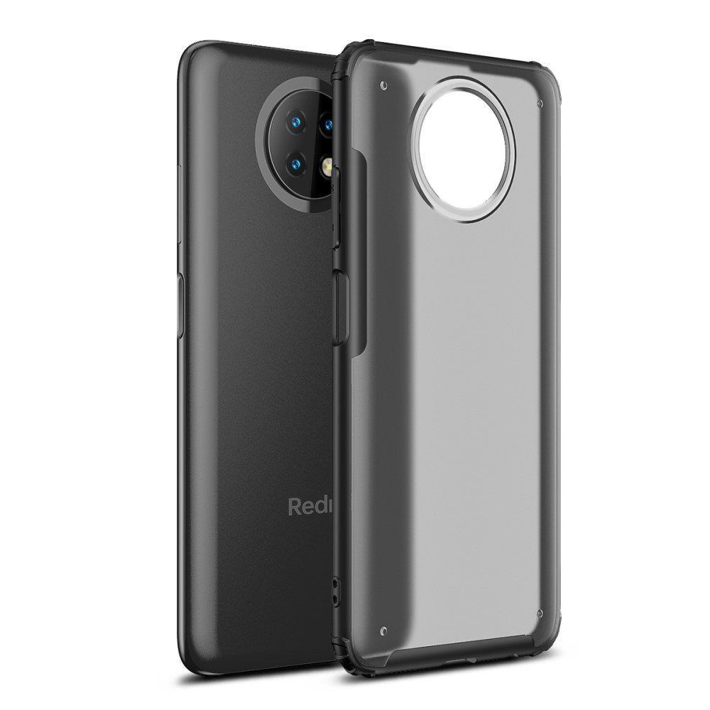 Antidrop Matte Hybrid-hülle Für Xiaomi Redmi Note 9t 5g, Schwarz