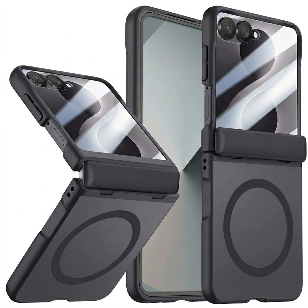 Samsung Galaxy Z Flip 8 Matte Hülle Mit Displayschutzfolie, Magsafe-kompatibel, Schwarz