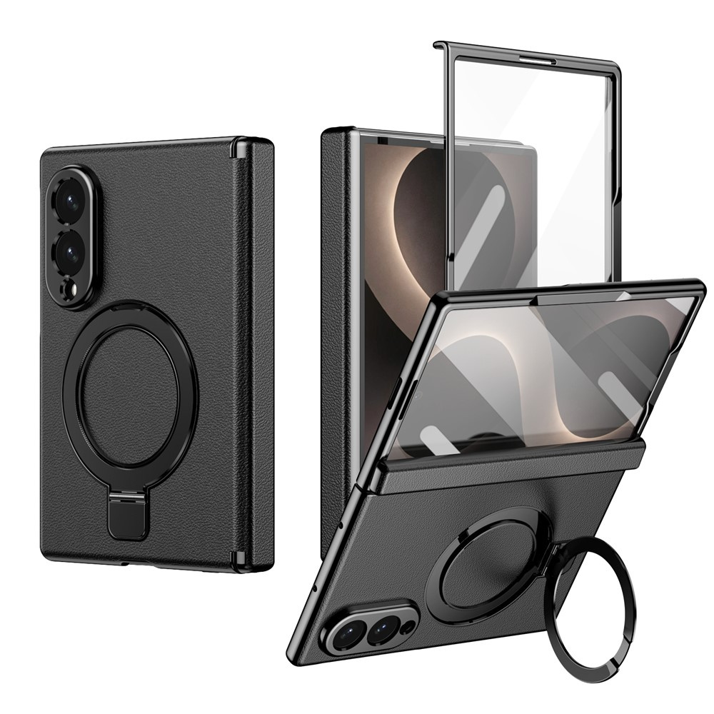 Schutzhülle Für Samsung Galaxy Z Fold 8, Mit Ständer Und Schutzglas Für Das Außendisplay, Mit Magsafe-anschluss, Schwarz
