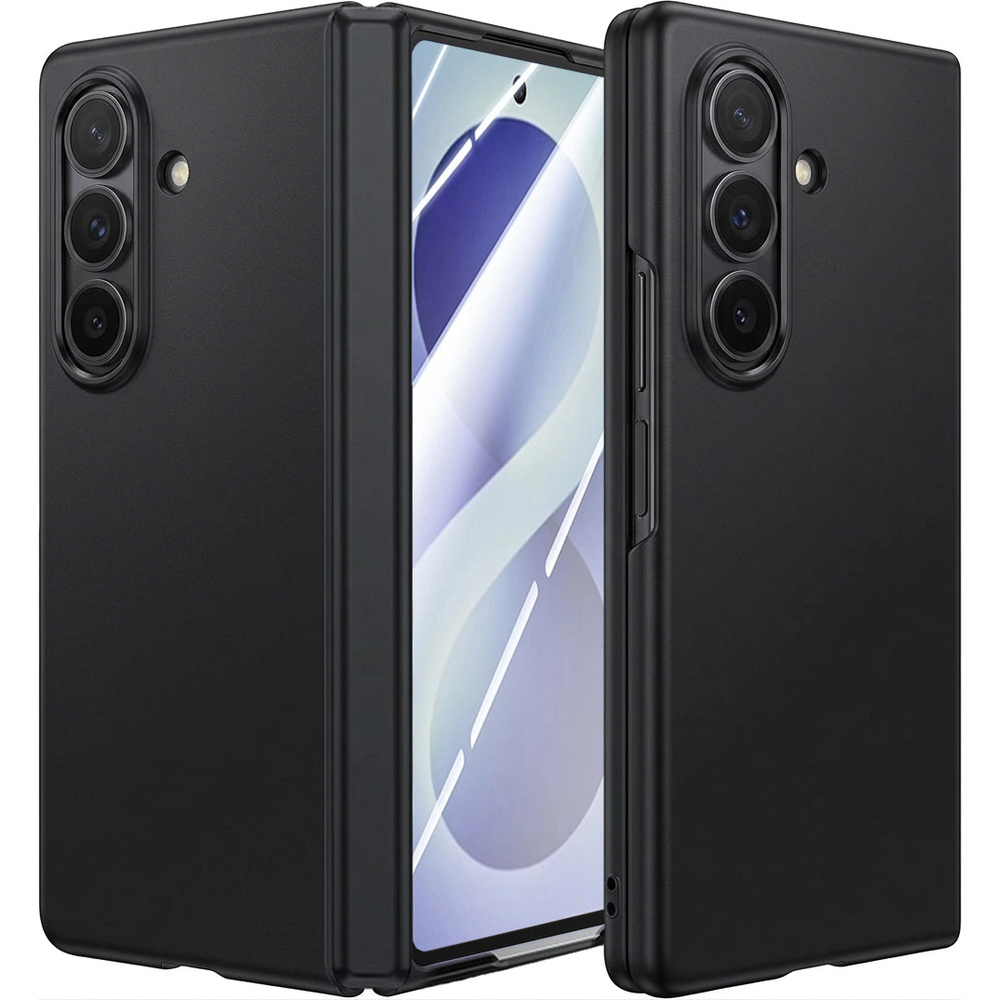 Samsung Galaxy Z Fold 8 Ultra Hartschalen-schutzhülle Mit Glas Für Das Außendisplay, Schwarz