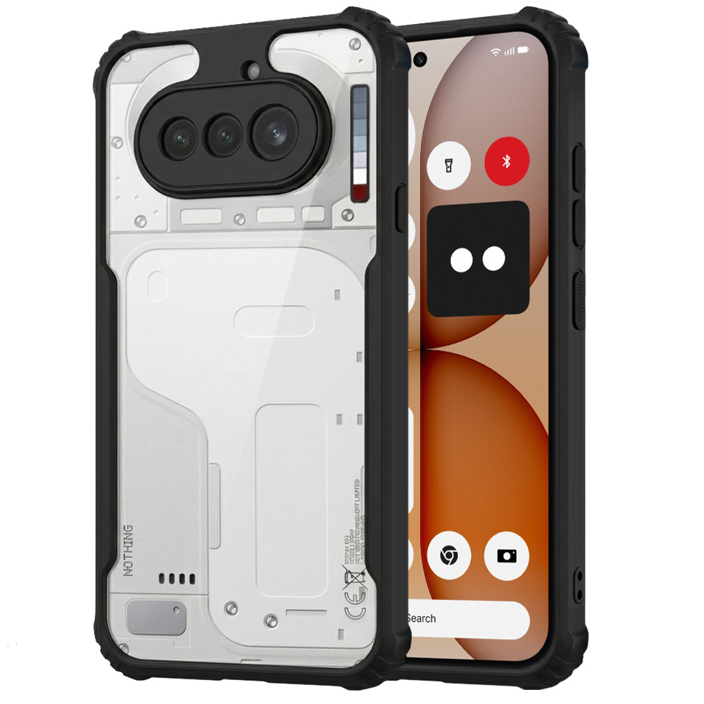 Case For Nothing Phone (4a), Antidrop Hybrid, Schwarz