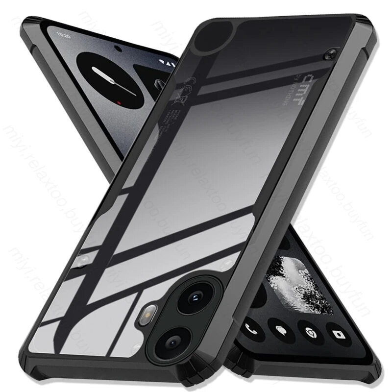Case For Nothing Cmf Phone 1, Antidrop Hybrid, Schwarz