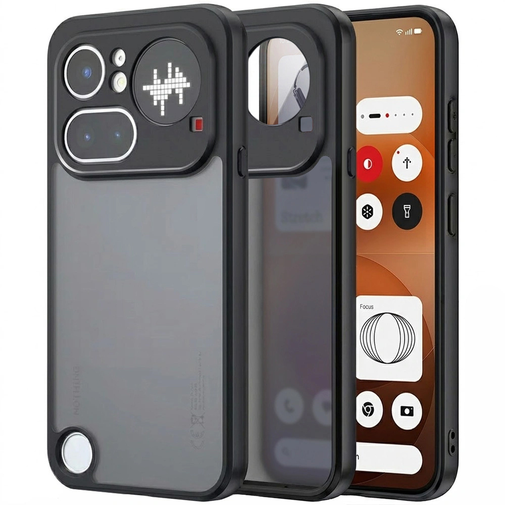 Nothing Phone (4a) Pro Hülle, Fusion Hybrid, Mattschwarz