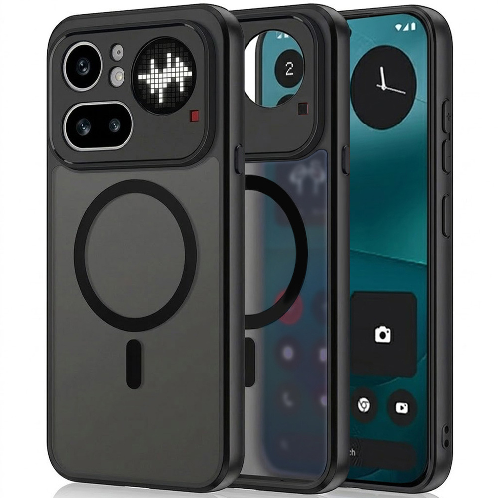 Hülle Für Das Nothing Phone (4a) Pro, Mit Magsafe, Matt Schwarz