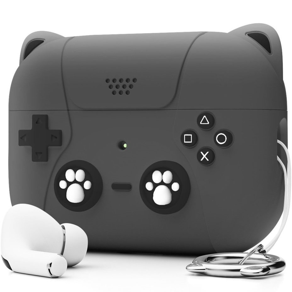 Apple Airpods Pro 2 Schutzhülle, Console Cat, Schwarz