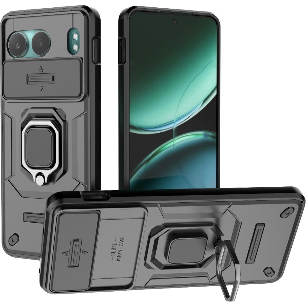 Schutzhülle Für Oneplus Nord 4, Mit Aufklappbarem Kameraobjektiv, Schwarz