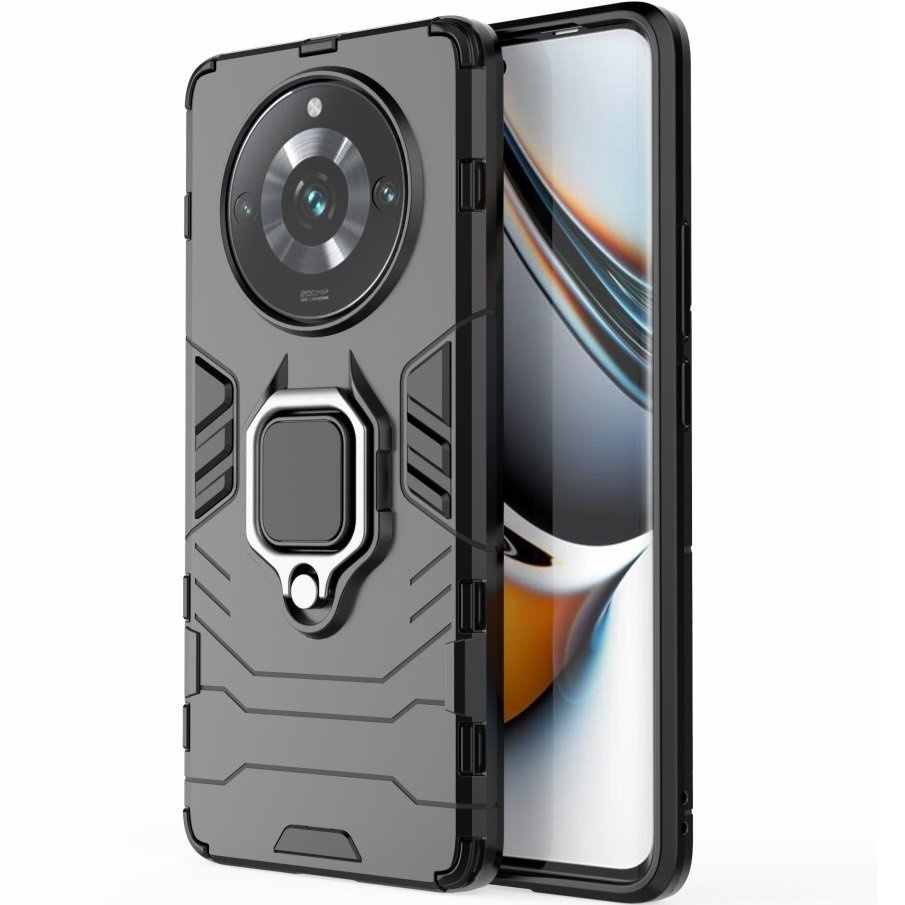 Schutzhülle Für Realme 11 Pro / 11 Pro+, Mit Ständerring, Schwarz