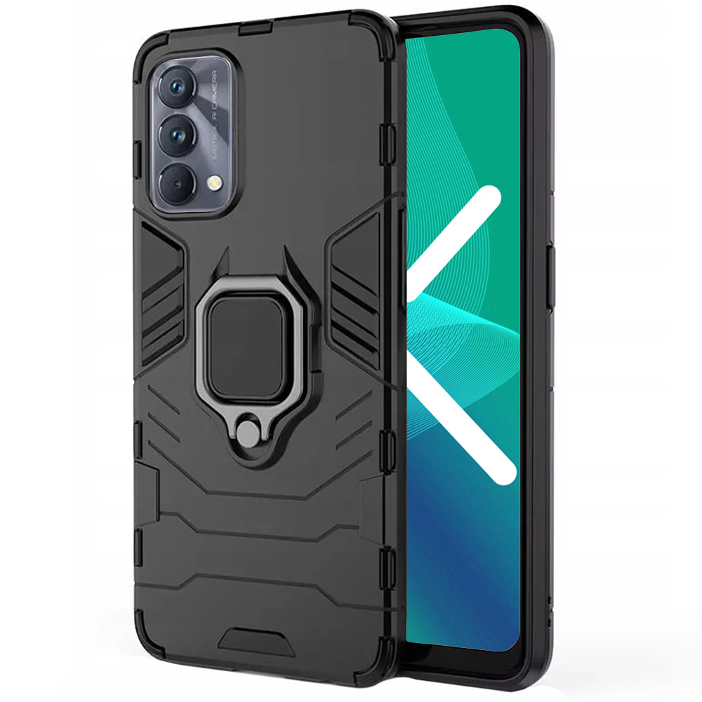 Realme Gt Master Edition Schutzhülle Mit Ständerring, Schwarz