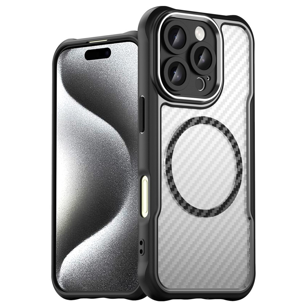 Iphone 16 Pro Max Hülle, Fusion Hybrid Carbon, Magsafe-kompatibel, Schwarz