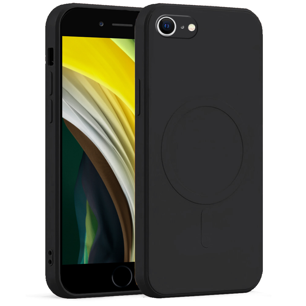 Silikon-magnethülle Für Iphone 7/8/se 2020/se 2022, Schwarz
