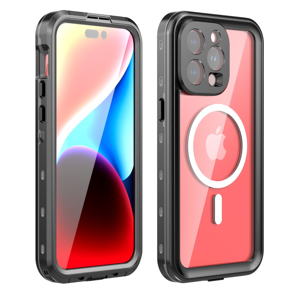 Ip68 Wasserdichte Hülle Für Iphone 15 Pro Max, Shellbox Magsafe, Schwarz