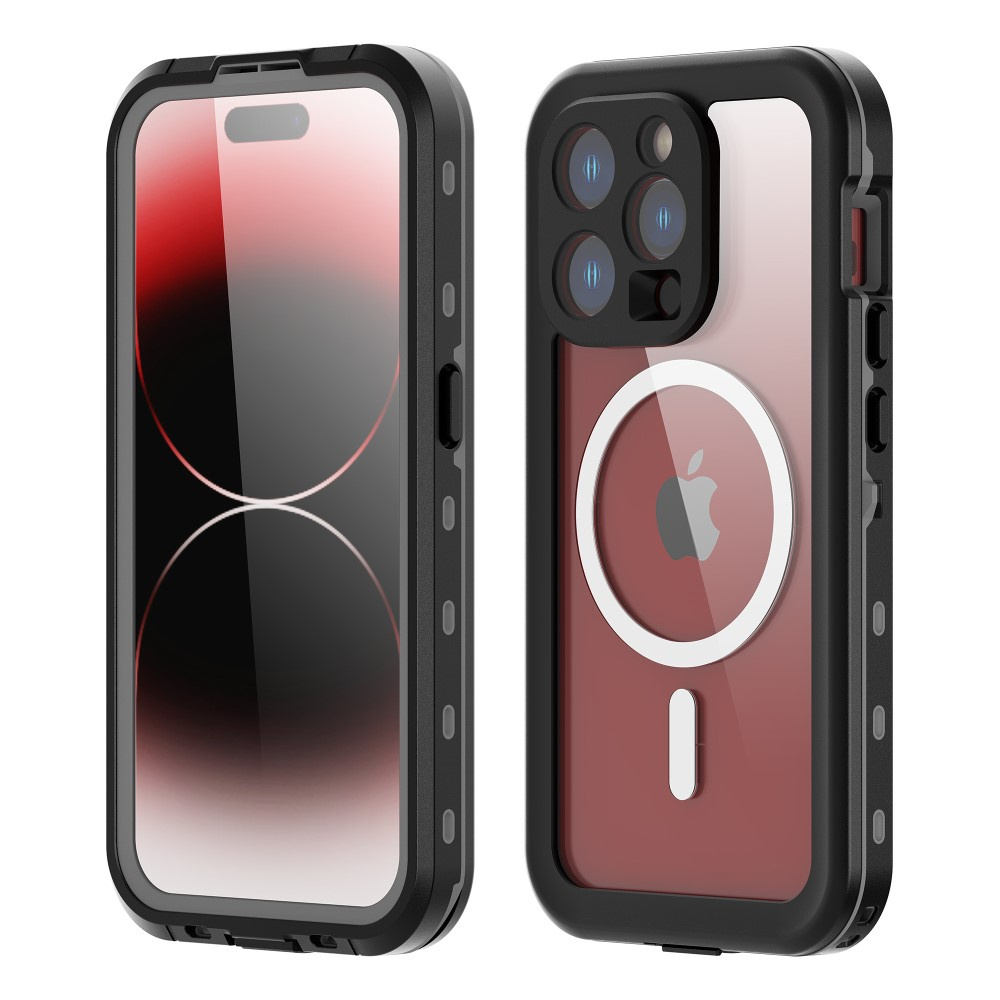 Ip68 Wasserdichte Hülle Für Iphone 15 Pro, Shellbox Magsafe, Schwarz